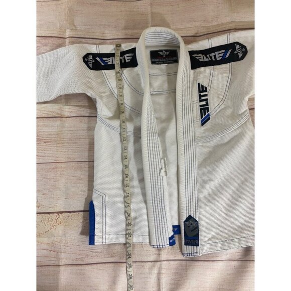 Elite Sports Kids Brazillian Jiu Jitsu BJJ Judo White Gi Top ONLY - C00 - Picture 7 of 15